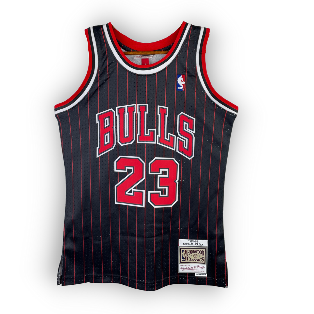Michael jordan online black pinstripe jersey