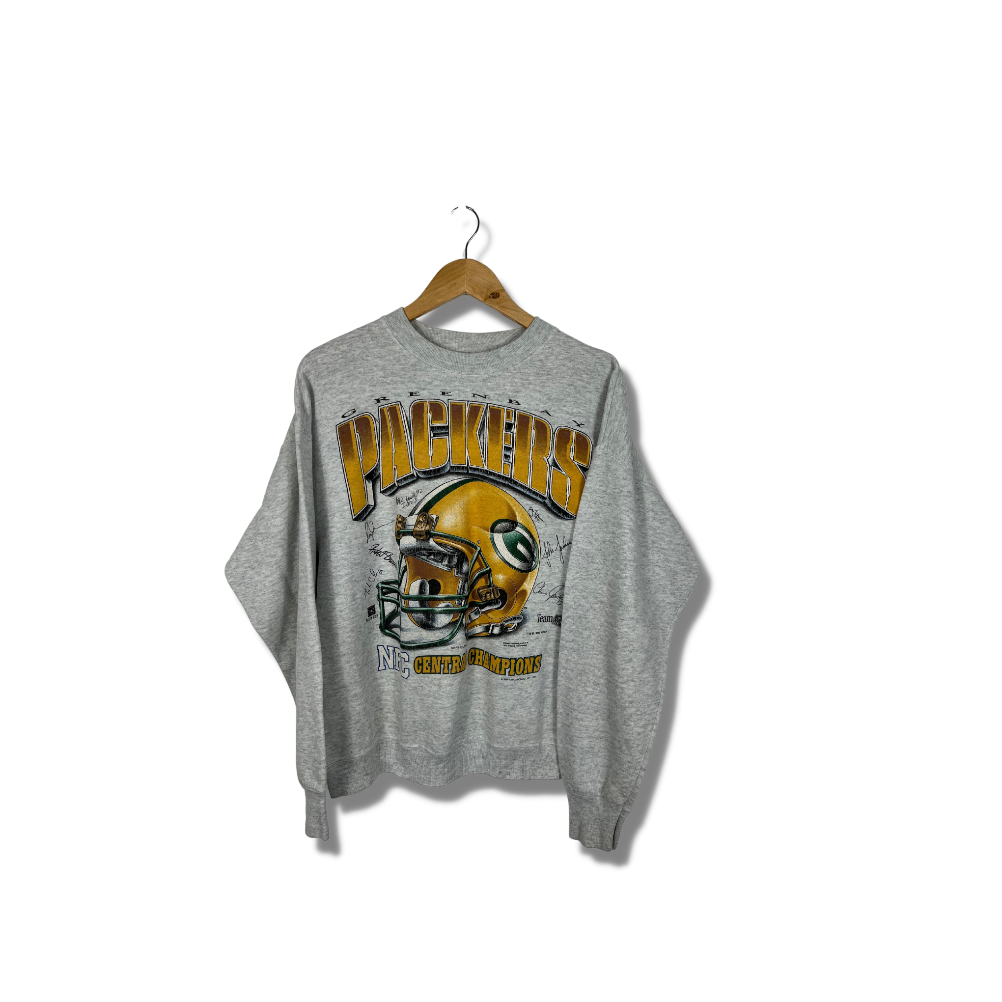 Vintage Green Bay Packers sweatshirt, NFL grey embroidered crewneck - AU XL