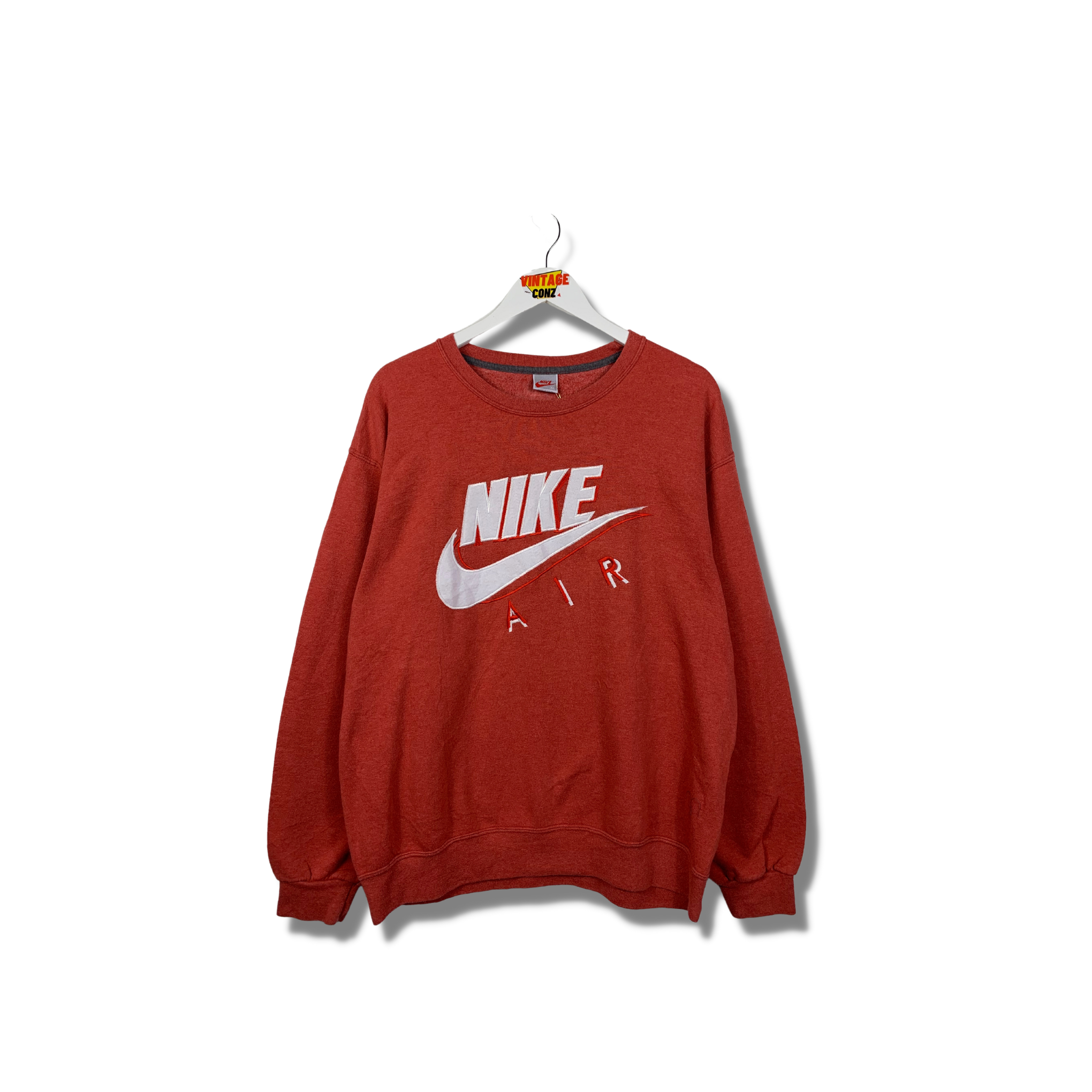 ORANGE PEACH NIKE AIR EMBROIDERED CREWNECK LARGE vintageconz