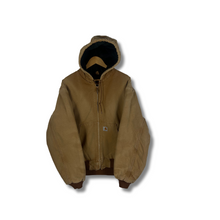 Load image into Gallery viewer, VINTAGE BROWN CARHARTT HOODED JACKET - LARGE OVERSIZED

