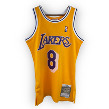 Load image into Gallery viewer, NBA - 99-00 L.A LOS ANGELES LAKERS #8 KOBE BRYANT YELLOW MITCHELL &amp; NESS HARDWOOD CLASSIC SINGLET JERSEY
