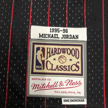 Load image into Gallery viewer, NBA - * NEW WITH TAGS *  BULLS #23 MICHAEL JORDAN BLACK PINSTRIPE MITCHELL &amp; NESS HARDWOOD CLASSIC SINGLET JERSEY
