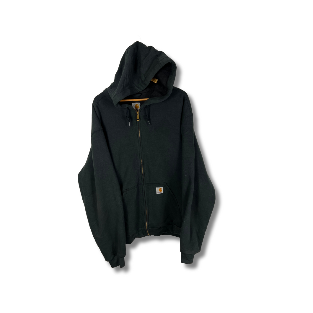 BLACK CARHARTT FULL ZIP UP THERMAL HOODIE - 2XL / 3XL