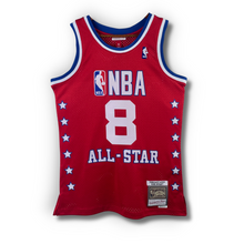 Load image into Gallery viewer, NBA - * NEW WITH TAGS * 2003 ALL STAR GAME JERSEY #8 KOBE BRYANT RED MITCHELL &amp; NESS HARDWOOD CLASSIC SINGLET JERSEY
