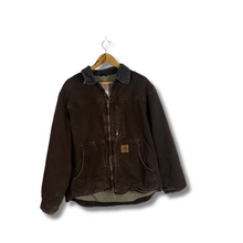 Load image into Gallery viewer, CARHARTT DETRIOT STYLE SHERPA BROWN JACKET - LARGE
