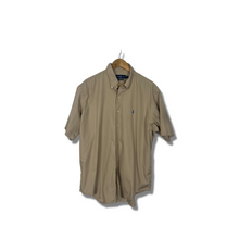 Load image into Gallery viewer, BROWN RALPH LAUREN SHORT SLEEVE DRESS SHIRT - 2XL / OVERSIZED
