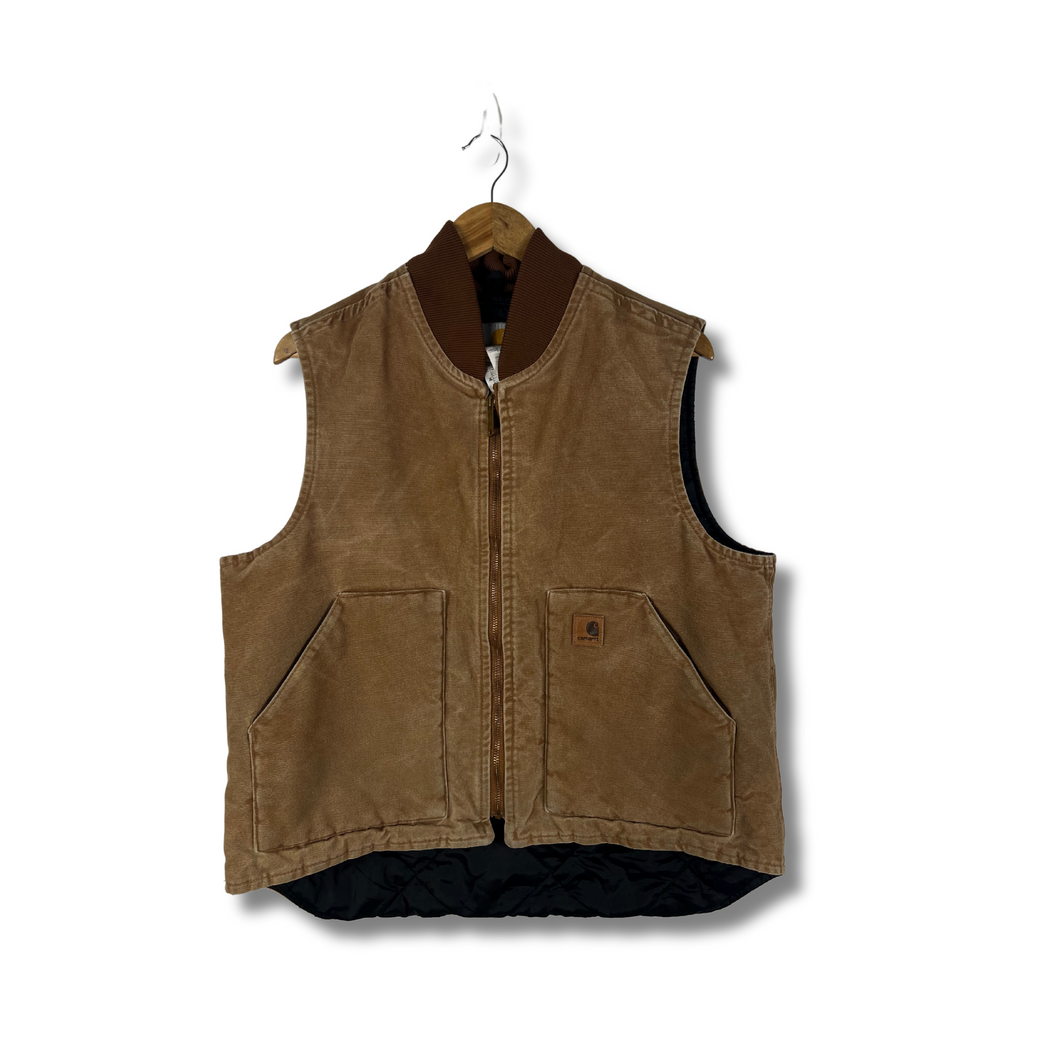 BROWN CARHARTT VEST JACKET - LARGE