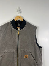 Load image into Gallery viewer, VINTAGE GREY CARHARTT WASHED VEST - XL
