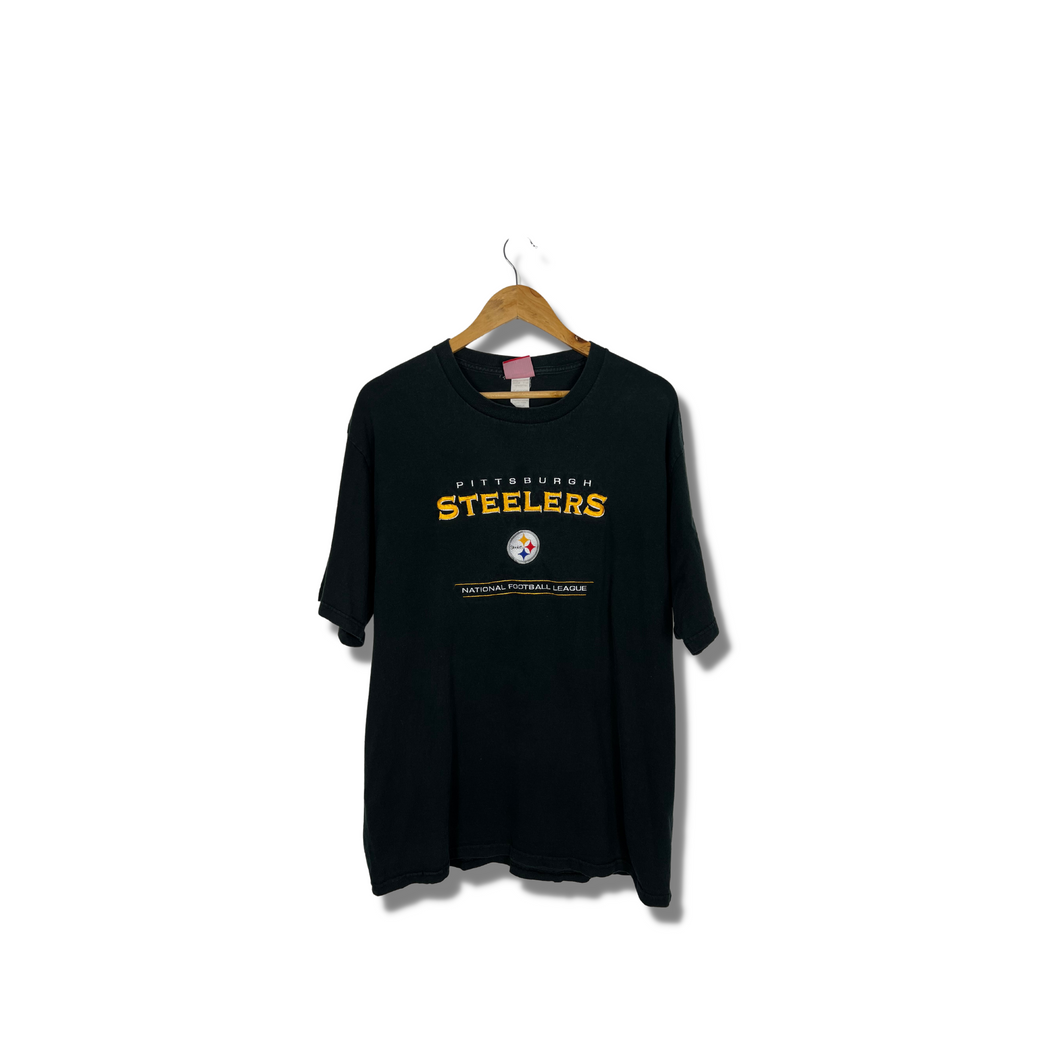 NFL - PITTSBURGH STEELERS EMBROIDERED T-SHIRT - LARGE