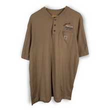 Load image into Gallery viewer, CARHARTT BEIGE T-SHIRT BUTTON UP MENS - LARGE ( TALL FIT )
