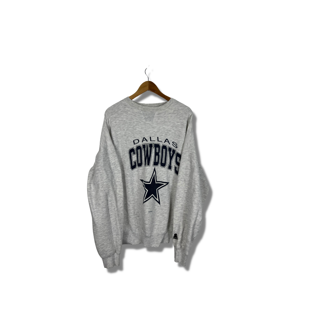 NFL - VINTAGE STARTER DALLAS COWBOYS HEAVY WEIGHT CREWNECK - XL / XL OVERSIZED