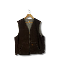 Load image into Gallery viewer, VINTAGE BROWN CARHARTT SHERPA VEST - XL OVERSIZED
