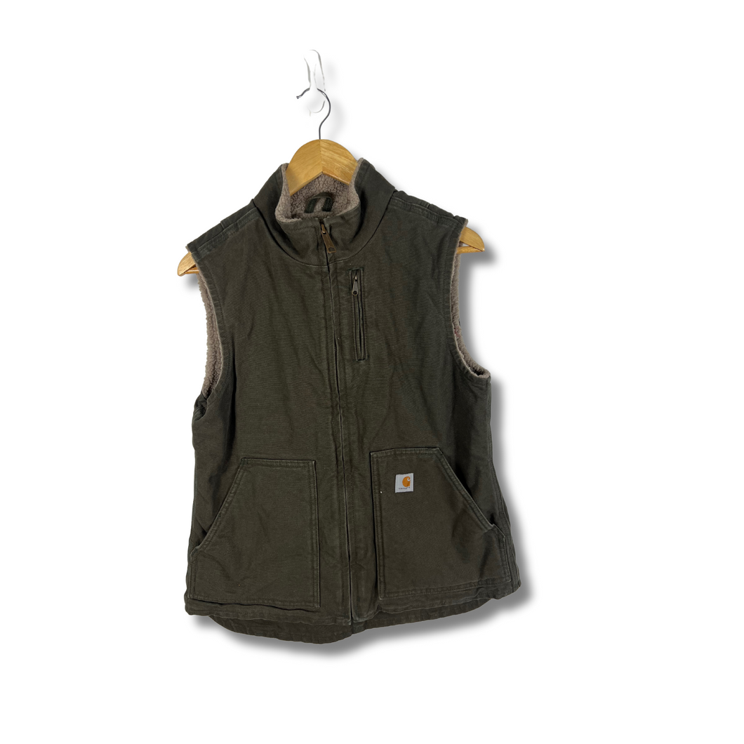 GREEN CARHARTT SHERPA VEST - FITS YOUTH / WOMANS 4-8