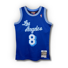 Load image into Gallery viewer, NBA -  * NEW WITH TAGS * L.A LOS ANGELES #8 KOBE BRYANT BLUE MITCHELL &amp; NESS HARDWOOD CLASSIC SINGLET JERSEY
