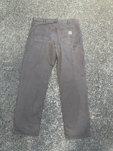 Load image into Gallery viewer, CARHARTT BROWN CANVAS STRAIGHT FIT PANTS CARGO CARPENTER  - 38 X 34
