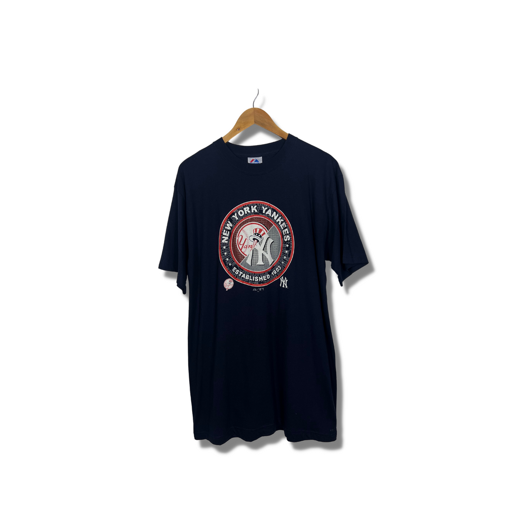 MLB - NEW YORK YANKEES T-SHIRT - LARGE ( LONG )