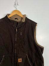 Load image into Gallery viewer, BROWN CARHARTT SHERPA VEST - LARGE
