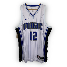 Load image into Gallery viewer, NBA - * NEW WITH TAGS * ORLANDO MAGIC #12 DWIGHT HOWARD PINSTRIPE WHITE NIKE SWINGMAN SINGLET JERSEY
