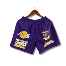 Load image into Gallery viewer, NBA - AUTHENTIC L.A LOS ANGELES LAKERS MITCHELL &amp; NESS PURPLE SHORTS
