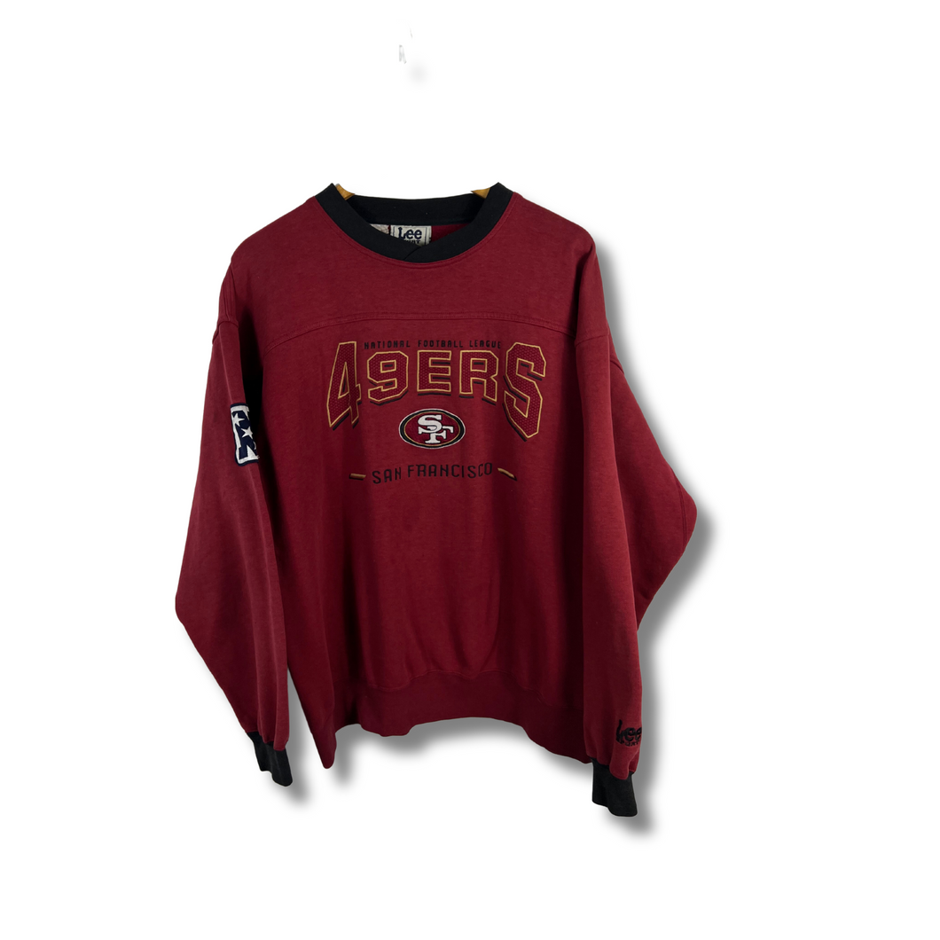 NFL - VINTAGE SAN FRANCISCO 49ERS EMBRODIERED CREWNECK - LARGE
