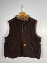 Load image into Gallery viewer, BROWN CARHARTT SHERPA VEST - LARGE
