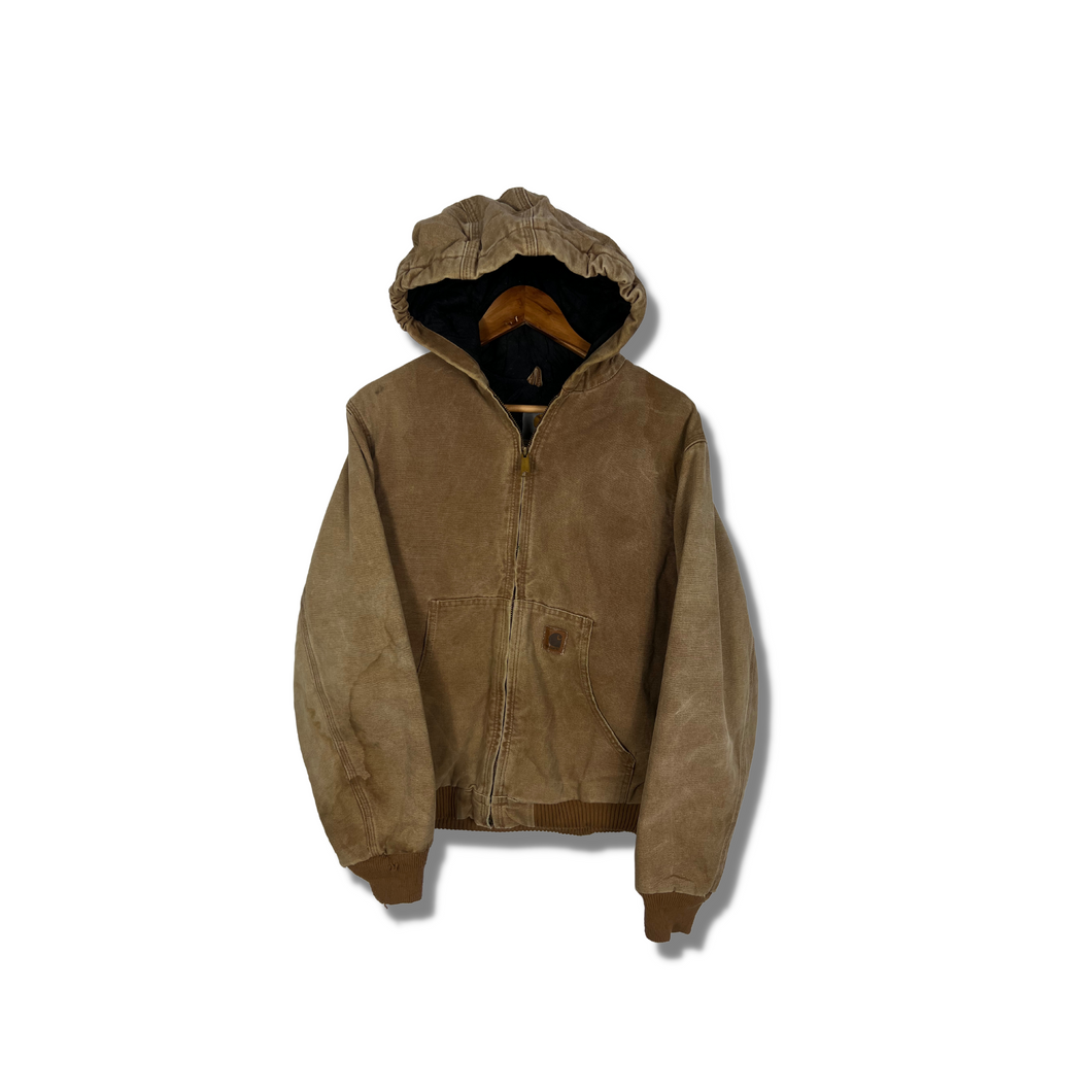 BROWN CARHARTT HOODED JACKET - WOMANS XL 14-16 / MENS SMALL