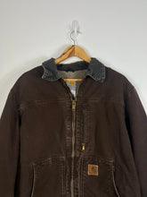 Load image into Gallery viewer, CARHARTT DETRIOT STYLE SHERPA BROWN JACKET - LARGE
