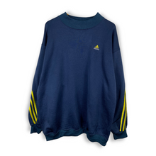 Load image into Gallery viewer, VINTAGE Y2K ADIDAS EMBROIDERED NAVY BLUE / YELLOW CREWNECK - MENS LARGE  ( FITS XL OVERSIZED / 2XL ( CHECK MEASUREMENTS )
