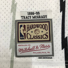 Load image into Gallery viewer, NBA - * NEW WITH TAGS * 1998-99 TORONTO RAPTORS #1 TRACY MCGRADY WHITE PINSTRIPE MITCHELL &amp; NESS HARDWOOD CLASSIC SINGLET JERSEY
