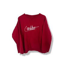 Load image into Gallery viewer, RED NIKE EMBROIDERED W/ SWOOSH THROUGH IT - BOXY LARGE FITS YOUTH TOO
