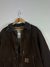 Load image into Gallery viewer, CARHARTT DETRIOT STYLE SHERPA BROWN JACKET - LARGE
