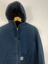 Load image into Gallery viewer, DENIM BLUE CARHARTT ZIP-UP HOODED JACKET * RARE *  - SMALL

