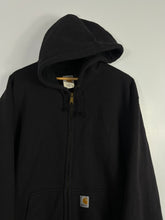 Load image into Gallery viewer, BLACK VINTAGE CARHARTT ZIP UP HOODED JACKET - XL OVERSIZED / 2XL
