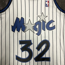 Load image into Gallery viewer, NBA - * NEW WITH TAGS * ORLANDO MAGIC #32 SHAQ O&#39;NEAL PINSTRIPE WHITE MITCHELL &amp; NESS HARDWOOD CLASSIC SINGLET JERSEY
