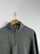 Load image into Gallery viewer, GREY RALPH LAUREN W/ BROWN EMBLEM 1/4 QUARTER-ZIP - LARGE
