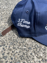 Load image into Gallery viewer, VINTAGE NASCAR EMBROIDERED &quot; JEFF GORDON &quot; 3 TIME CHAMP HAT - ONE SIZE FITS ALL OSFA
