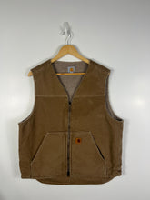 Load image into Gallery viewer, CARHARTT SHERPA BROWN VEST - LARGE
