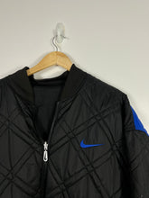 Load image into Gallery viewer, VINTAGE BLACK AND BLUE NIKE REVERSIBLE BOMBER JACKET - XL / 2XL
