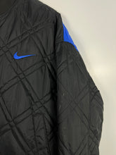 Load image into Gallery viewer, VINTAGE BLACK AND BLUE NIKE REVERSIBLE BOMBER JACKET - XL / 2XL
