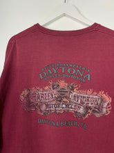 Load image into Gallery viewer, MAROON HARLEY DAVIDSON POCKET T-SHIRT W/ BACK GRAPHIC - XL / OVERSIZED
