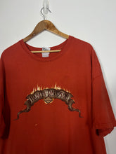 Load image into Gallery viewer, ORANGE HARLEY DAVIDSON GRAPHIC &amp; FLAMES ON BACK AND FRONT - 2XL
