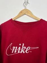 Load image into Gallery viewer, RED NIKE EMBROIDERED W/ SWOOSH THROUGH IT - BOXY LARGE FITS YOUTH TOO
