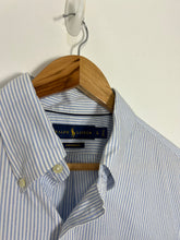 Load image into Gallery viewer, BLUE AND WHITE STRIPED RALPH LAUREN DRESS SHIRT - XL
