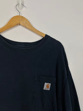 Load image into Gallery viewer, NAVY BLUE CARHARTT POCKET ESSENTIAL T-SHIRT - 2XL / OVERSIZED ( LONG )
