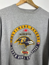 Load image into Gallery viewer, NFL - 90&#39;S VINTAGE NIKE BALTIMORE RAVENS CREWNECK - LARGE OVERSIZED / XL BOXY
