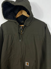 Load image into Gallery viewer, GREEN CARHARTT HOODED VINTAGE JACKET - LARGE / SLIGHT OVERSIZED
