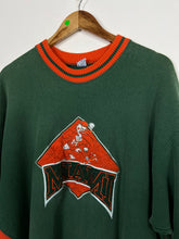 Load image into Gallery viewer, UNIVERSITY OF MIAMI DUCKS EMBROIDERED CREWNECK - LARGE
