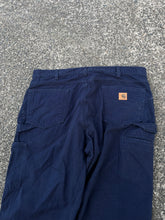 Load image into Gallery viewer, NAVY BLUE CARHARTT CARPENTER PANTS - 38 X 34
