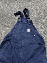 Load image into Gallery viewer, NAVY BLUE CARHARTT OVERALLS - 38 X 36
