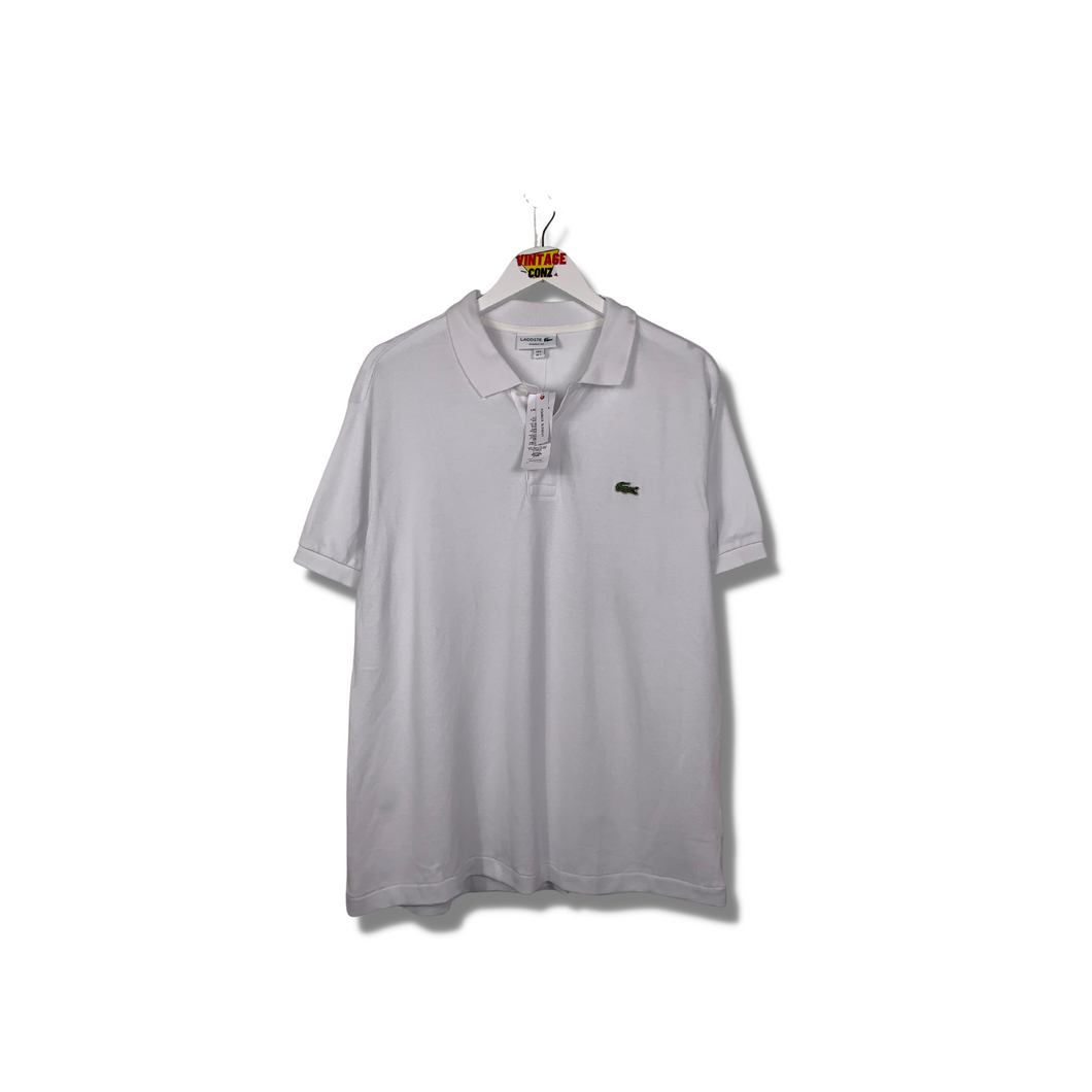 LACOSTE WHITE ESSENTIAL DRESS SHIRT * NEW WITH TAGS *  - MEDIUM / BOXY LARGE